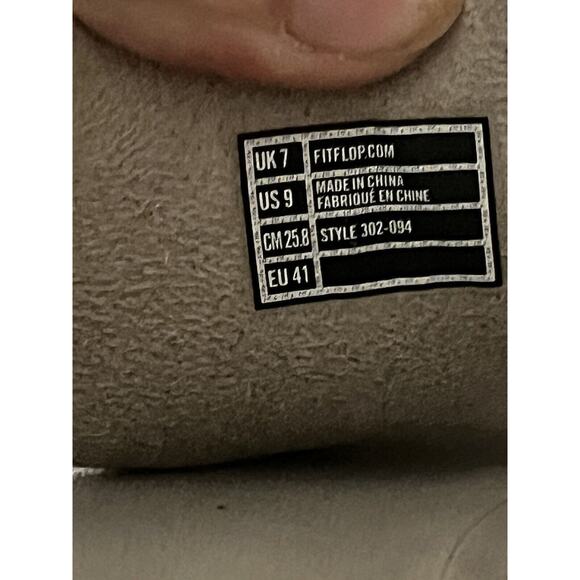 Fitflop Suede Crystal Rokkit Sandals •Women 9/EU 41• Flare Rhinestones Beige - Picture 8 of 9